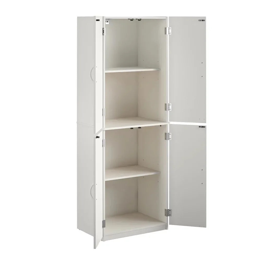 4-Door 5' Storage Cabinet, White Stipple