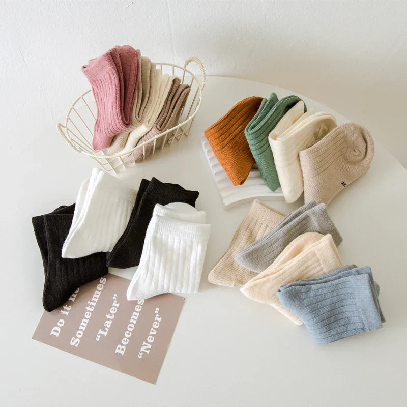 4 Pairs/Lot Children Socks for Girls Boys Cotton