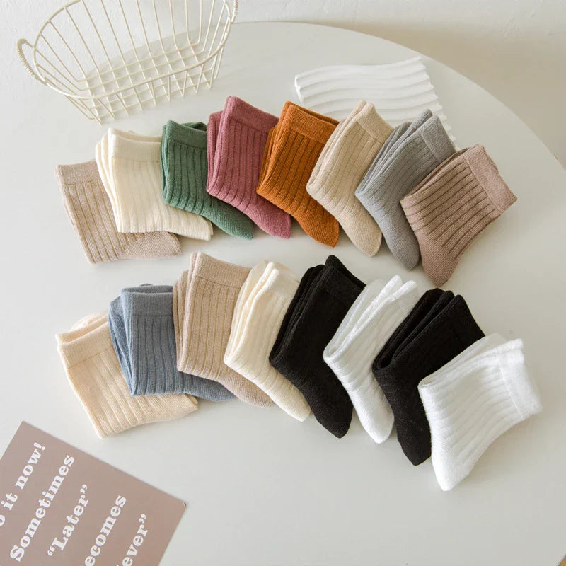 4 Pairs/Lot Children Socks for Girls Boys Cotton