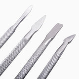 4 Pcs/Set steel Double-ended Cuticle Pusher Dead Skin