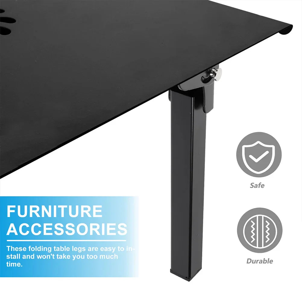 4 Pcs Square Tube Base Folding Furniture Leg
