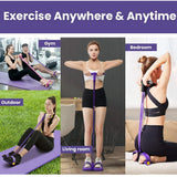 4 Resistanc Elastic Pull Ropes Belly Resistance Band