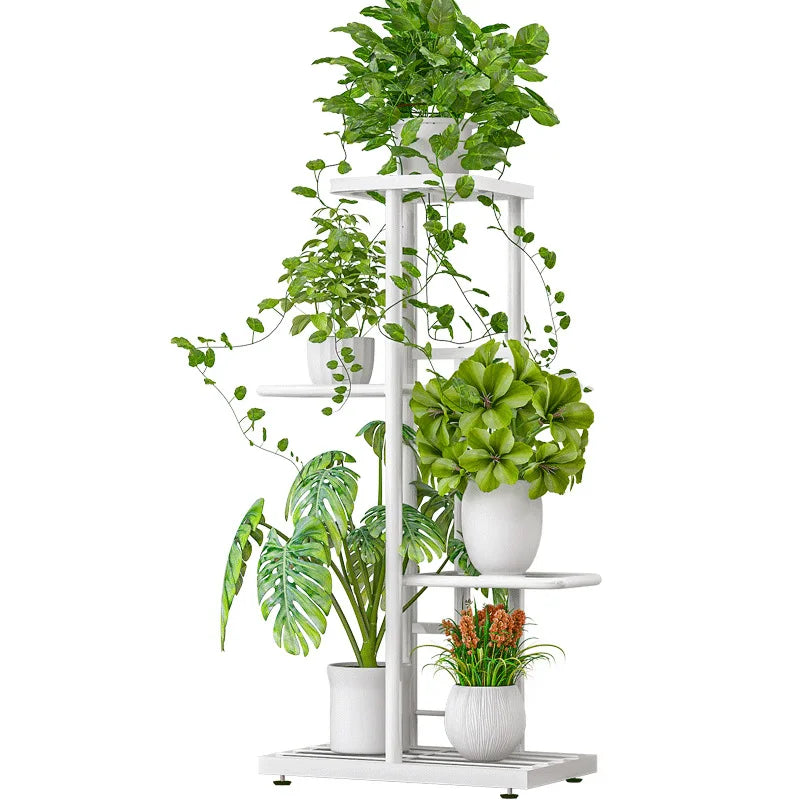 4 Tier 5 Potted Plant Stand Metal Flower