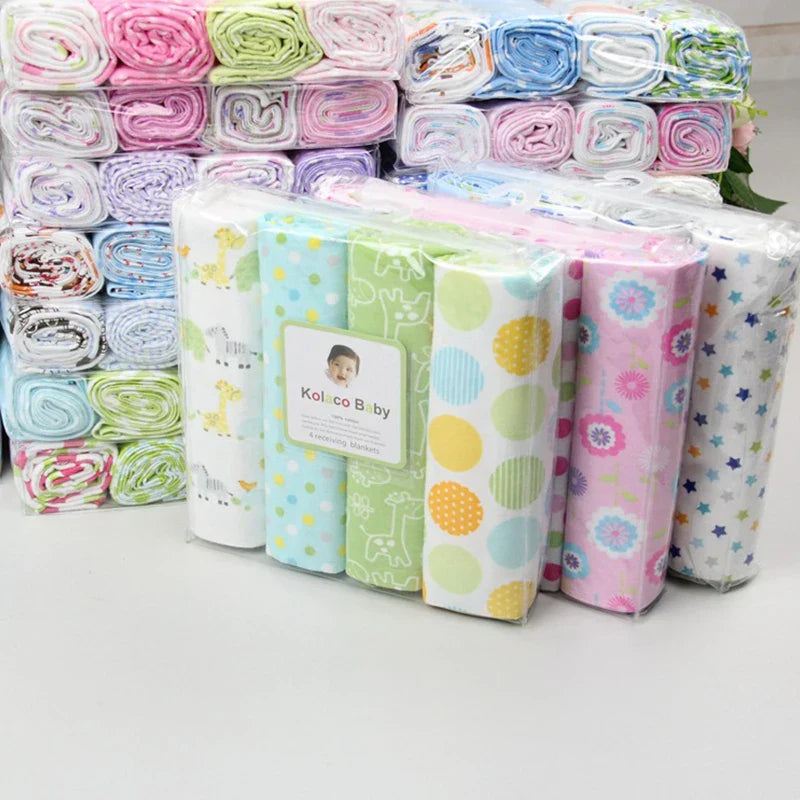 pieces flannel baby blanket swaddle set 76*76cm cotton
