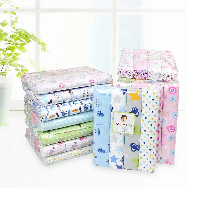 pieces flannel baby blanket swaddle set 76*76cm cotton