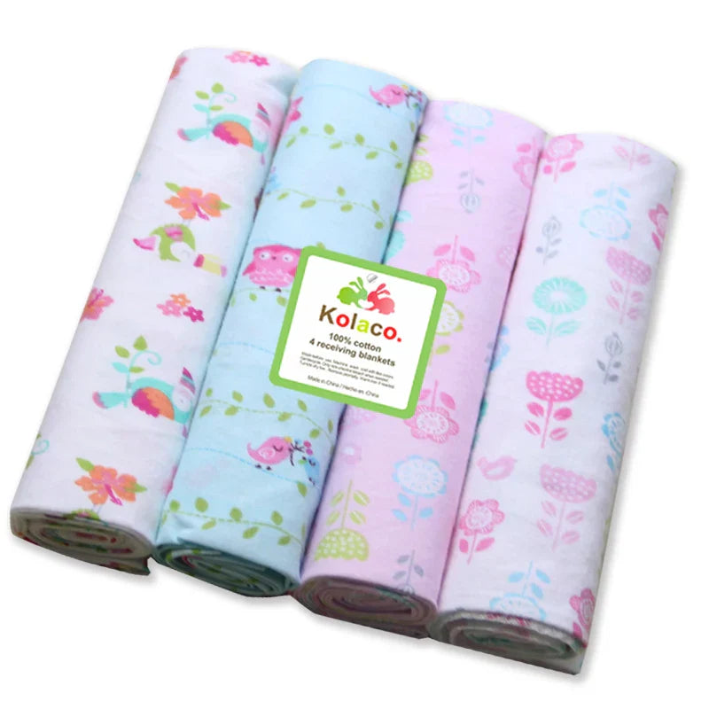 pieces flannel baby blanket swaddle set 76*76cm cotton