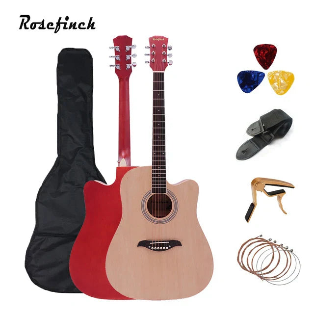 41/38 Inch Acoustic Guitar for Travel Beginners Adults