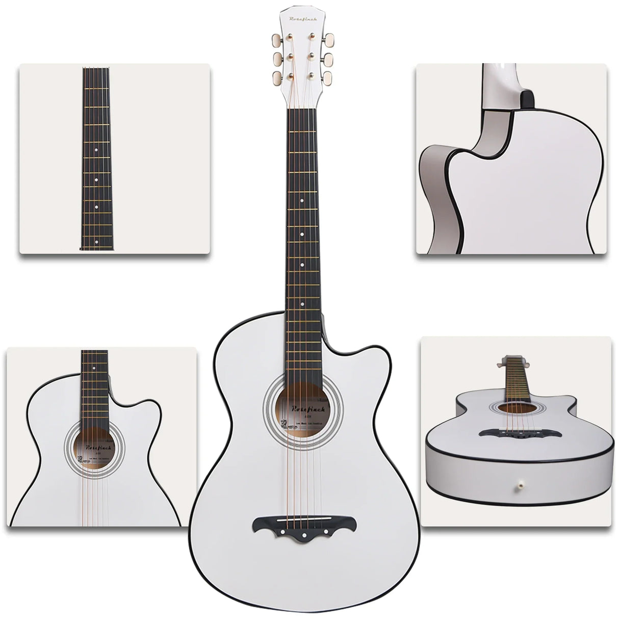 41/38 Inch Acoustic Guitar for Travel Beginners Adults