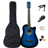 41/38 Inch Acoustic Guitar for Travel Beginners Adults