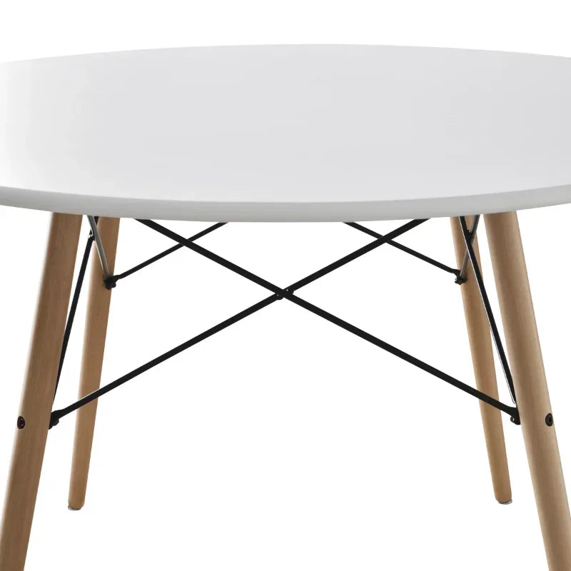 42inch Round Modern Dining Table Mid Century Style,