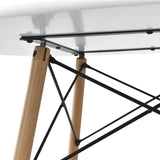 42inch Round Modern Dining Table Mid Century Style,