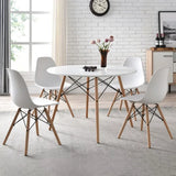 42inch Round Modern Dining Table Mid Century Style,