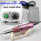 45000Rpm Electric Nail Drill Strong 207B 65W Manicure