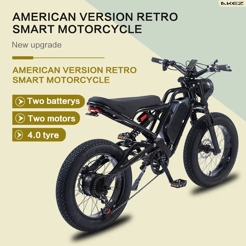 48V 750W 1500W AKEZ Aluminum Frame Electric Bicycle
