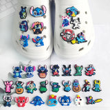 48pcsset Cartoon Disney Stitch series Shoe Charms Croc