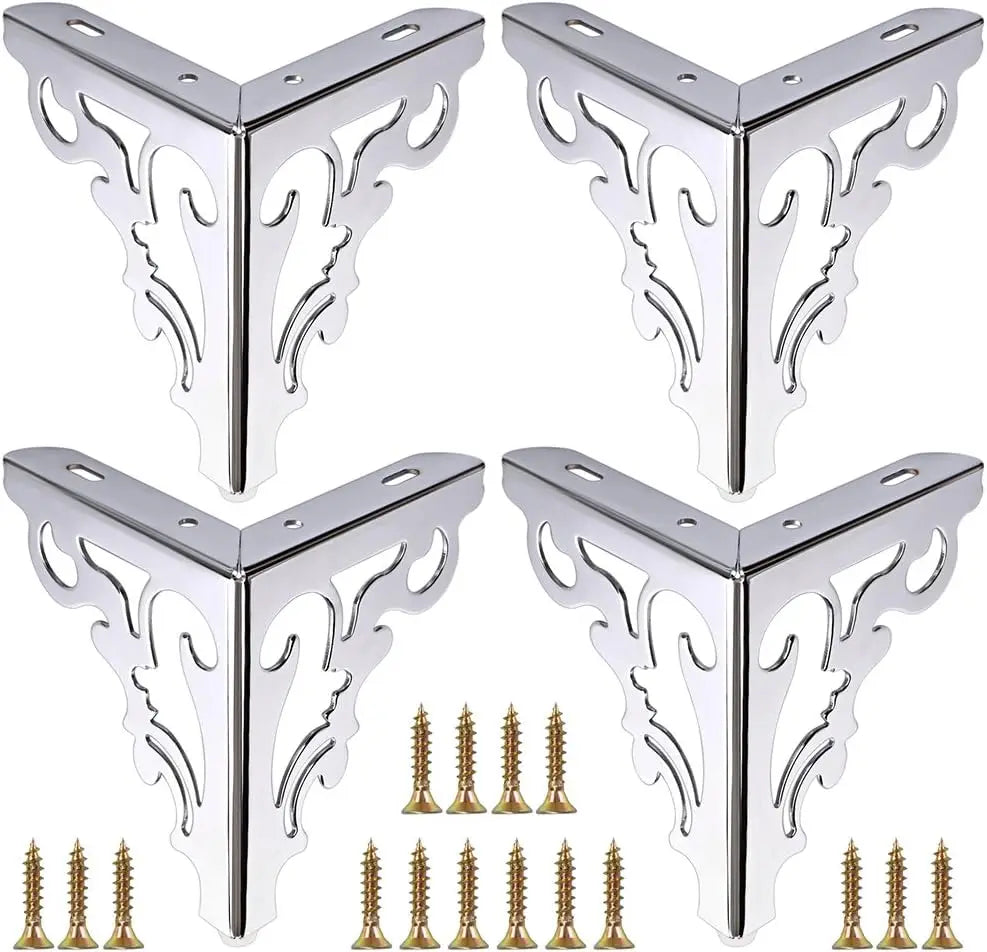 4Pcs 15/12cm New Style Metal Polished Sofa Chair