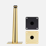 4Pcs Furniture Legs Gold Black Adjustable Tapered Metal