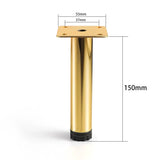 4Pcs Furniture Legs Gold Black Adjustable Tapered Metal