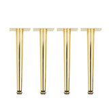 4Pcs Furniture Legs Gold Black Adjustable Tapered Metal