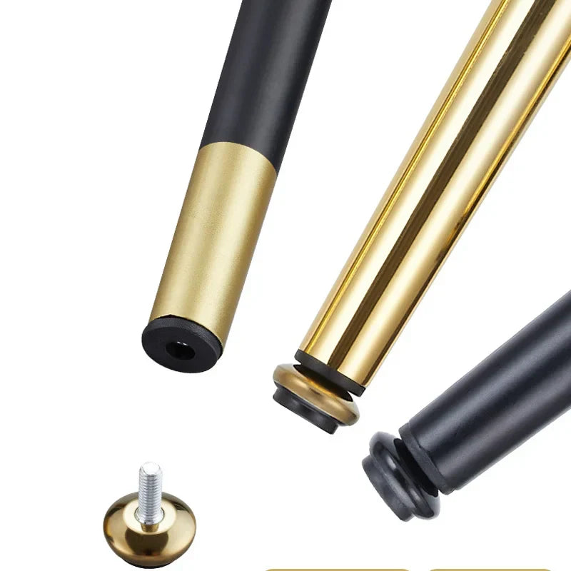 4Pcs Furniture Legs Gold Black Adjustable Tapered Metal