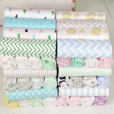 4Pcs/Lot 100% Cotton Muslin Flannel Baby Swaddles Soft