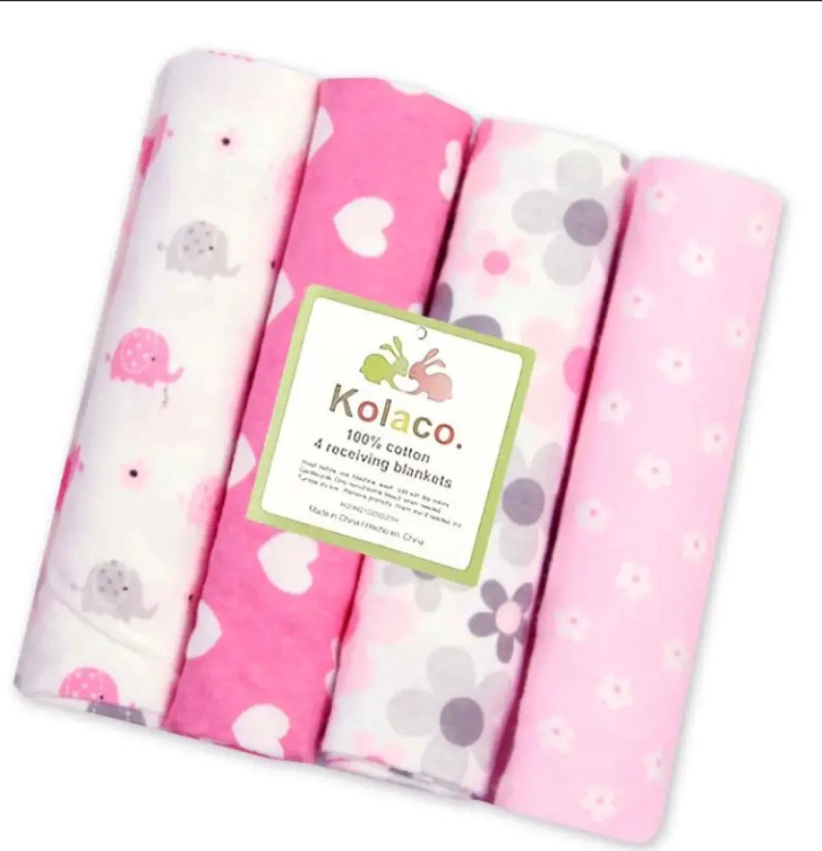 4pcs 102X76cm bed sheet wrapped blanket Cotton flannel