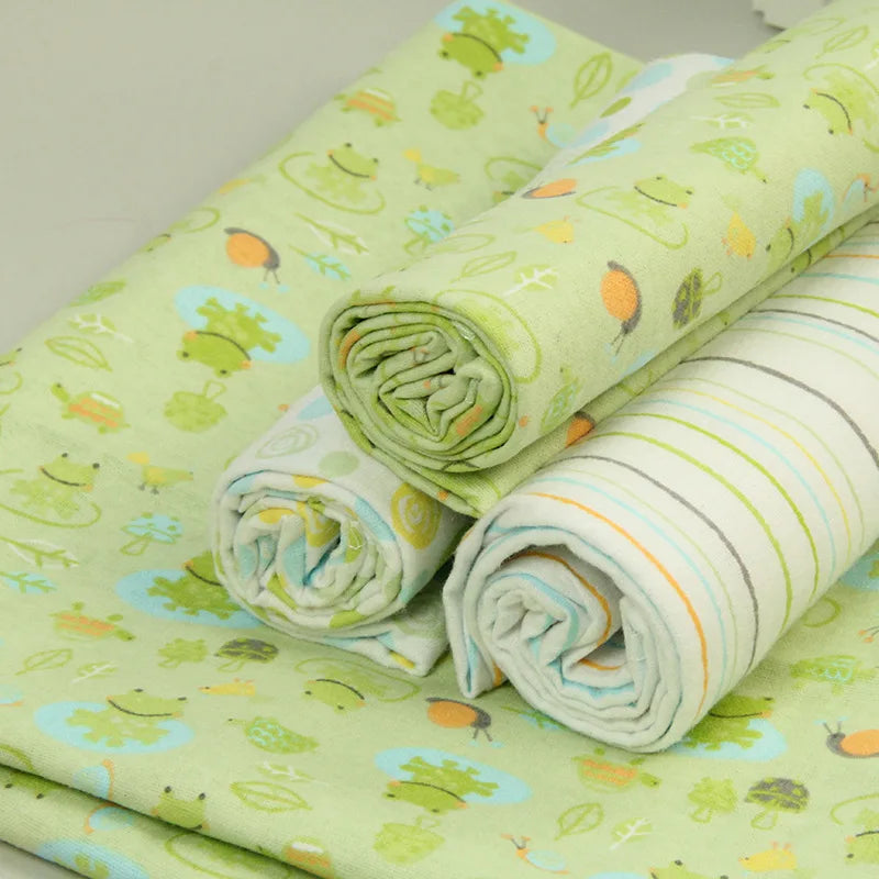 4pcs 102X76cm bed sheet wrapped blanket Cotton flannel