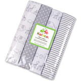 4pcs 102X76cm bed sheet wrapped blanket Cotton flannel