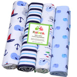 4pcs 102X76cm bed sheet wrapped blanket Cotton flannel