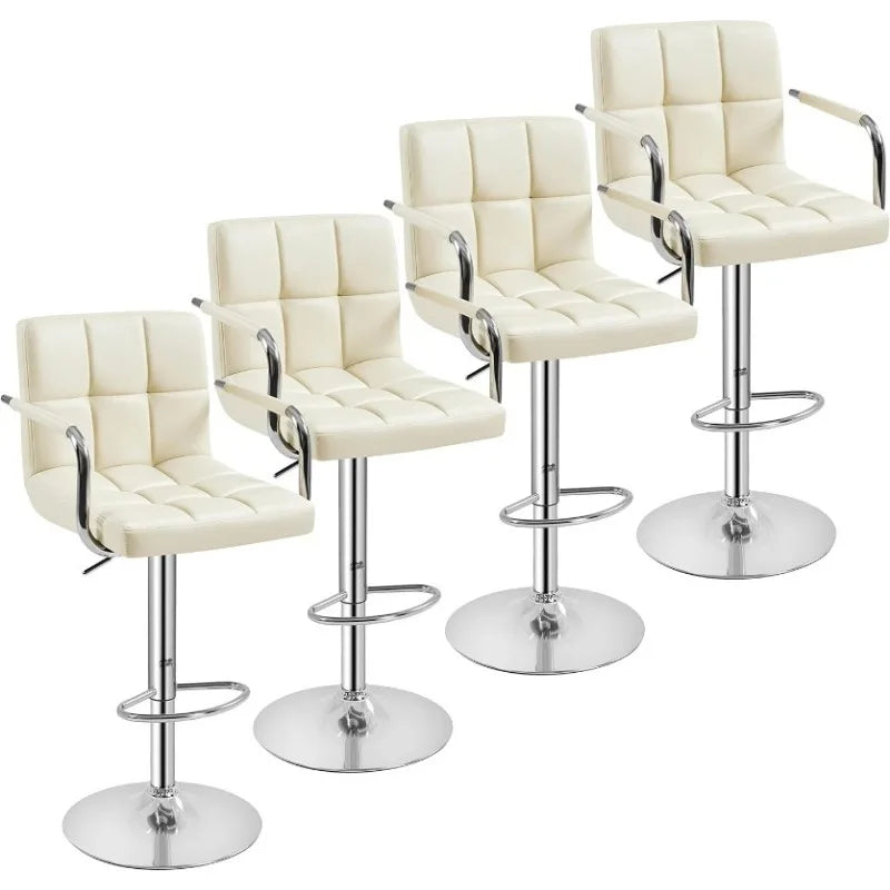 4pcs Adjustable Bar Stools Kitchen Counter Barstools Bar/Counter