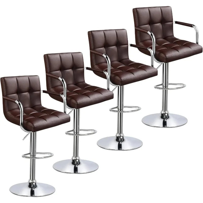 4pcs Adjustable Bar Stools Kitchen Counter Barstools Bar/Counter