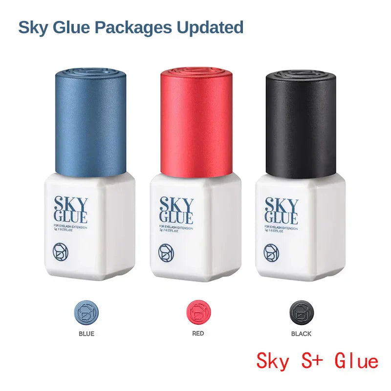 5 Bottles SKY Glue S+ Black Red Blue