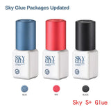 5 Bottles SKY Glue S+ Black Red Blue