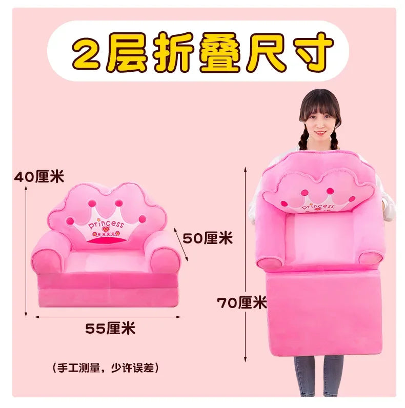 5%Disassembled Washed Kids Sofa Fashion Children Folding Cartoon