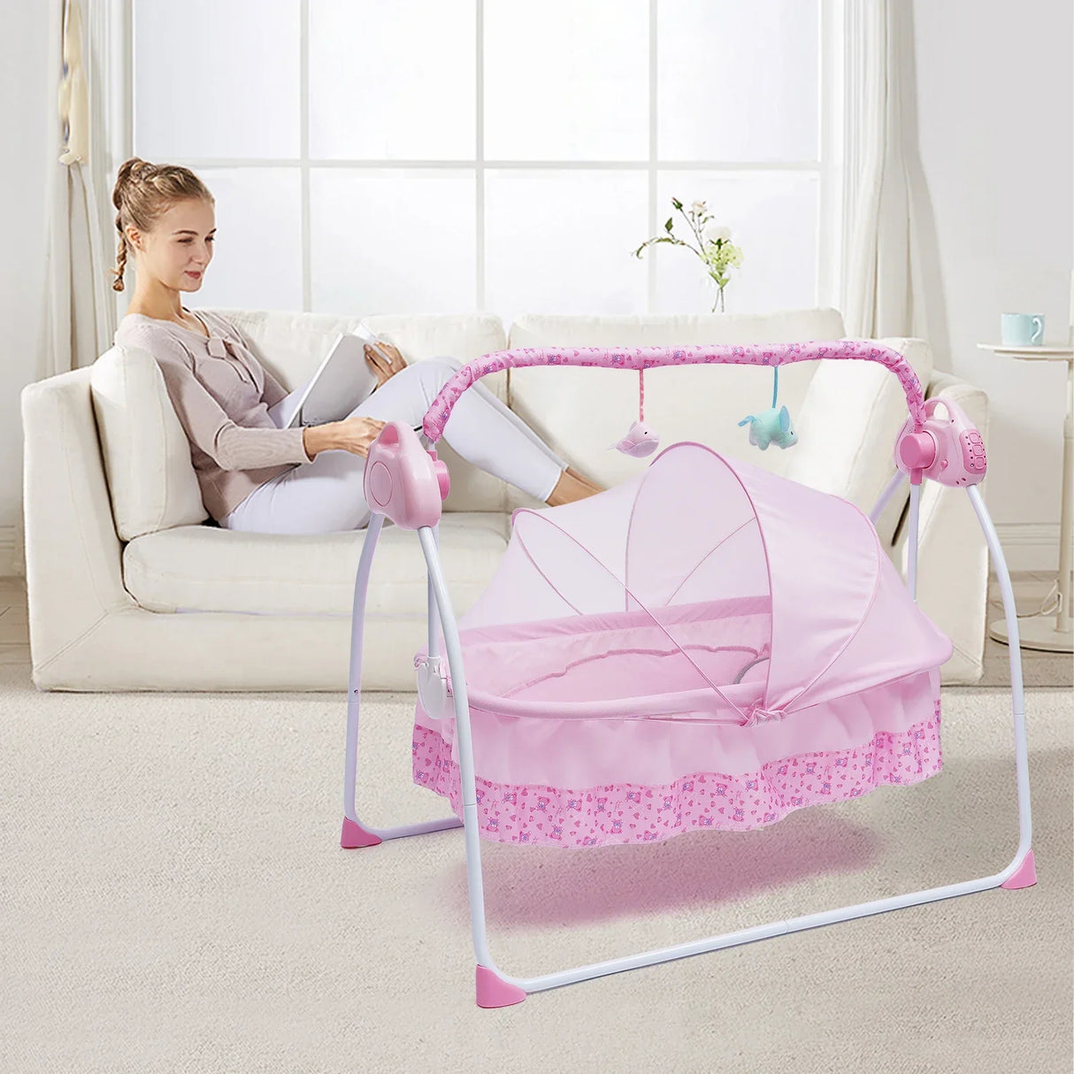 Gears Electric Auto-Swing Baby Crib Cradle Sleep Bed