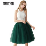 5 Layers 65cm Black Pleated Skirt Sexy Midi