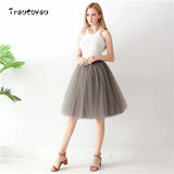 5 Layers 65cm Black Pleated Skirt Sexy Midi