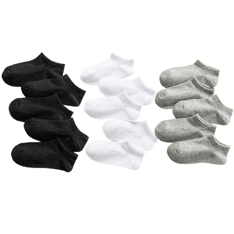 5 Pairs Baby Socks Boys Girls Black White