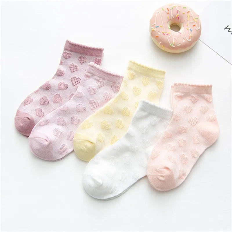 5 Pairs/Lot Baby Socks For Newborns Infant Cute