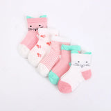 5 Pairs/Lot Baby Socks For Newborns Infant Cute