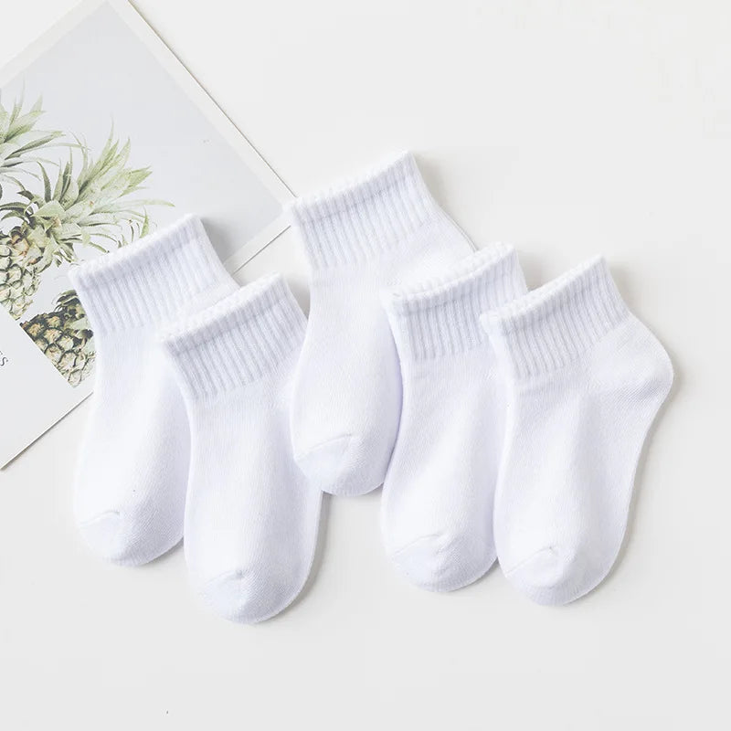 5 Pairs/Lot Summer New Children Cotton Socks Fashion