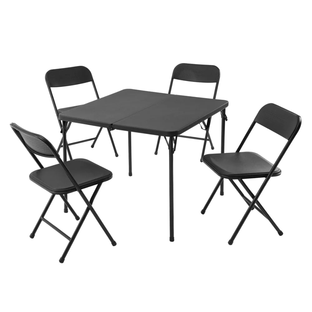 5 Piece Resin Card Table and Four Chairs