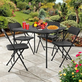 5 Piece Resin Card Table and Four Chairs