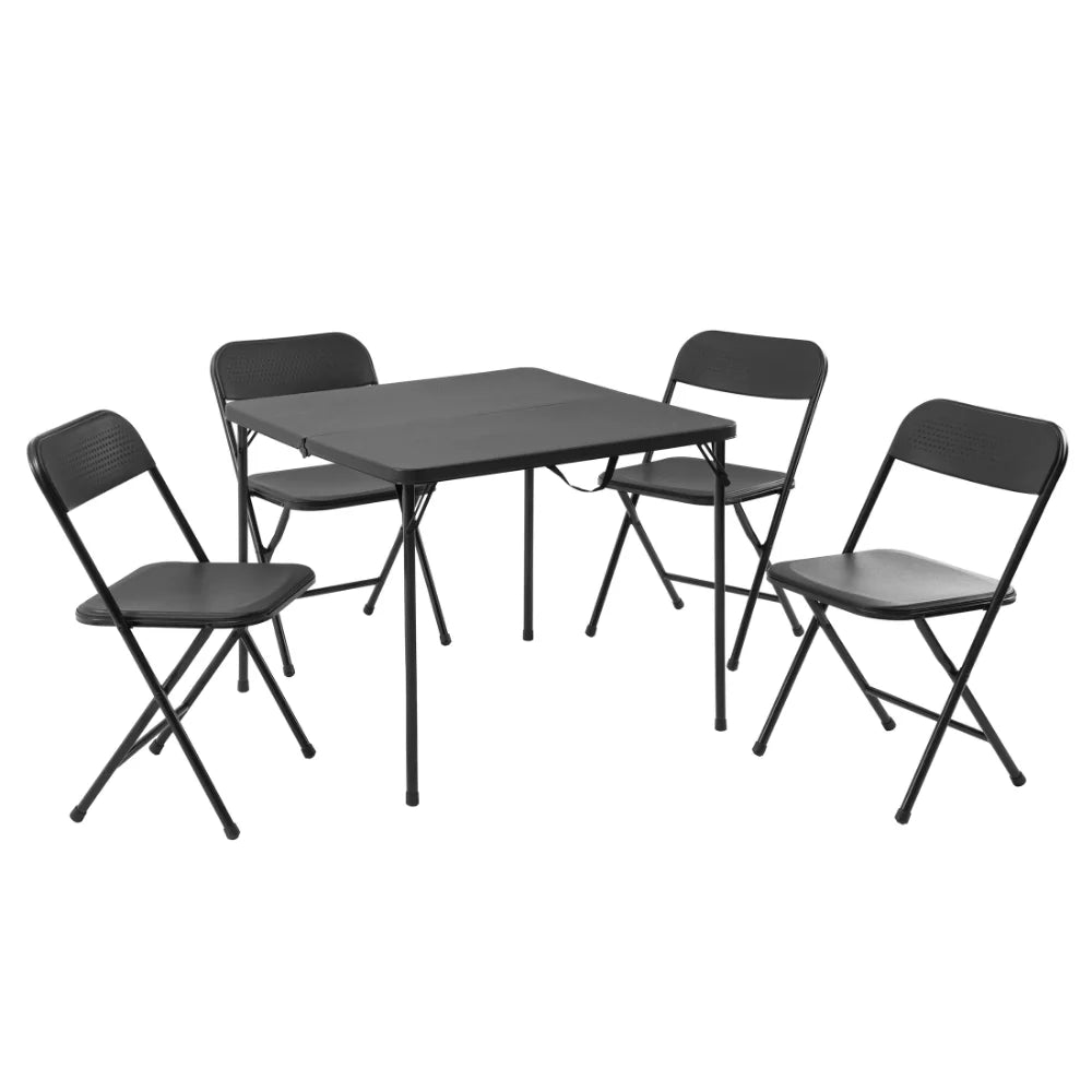 5 Piece Resin Card Table and Four Chairs