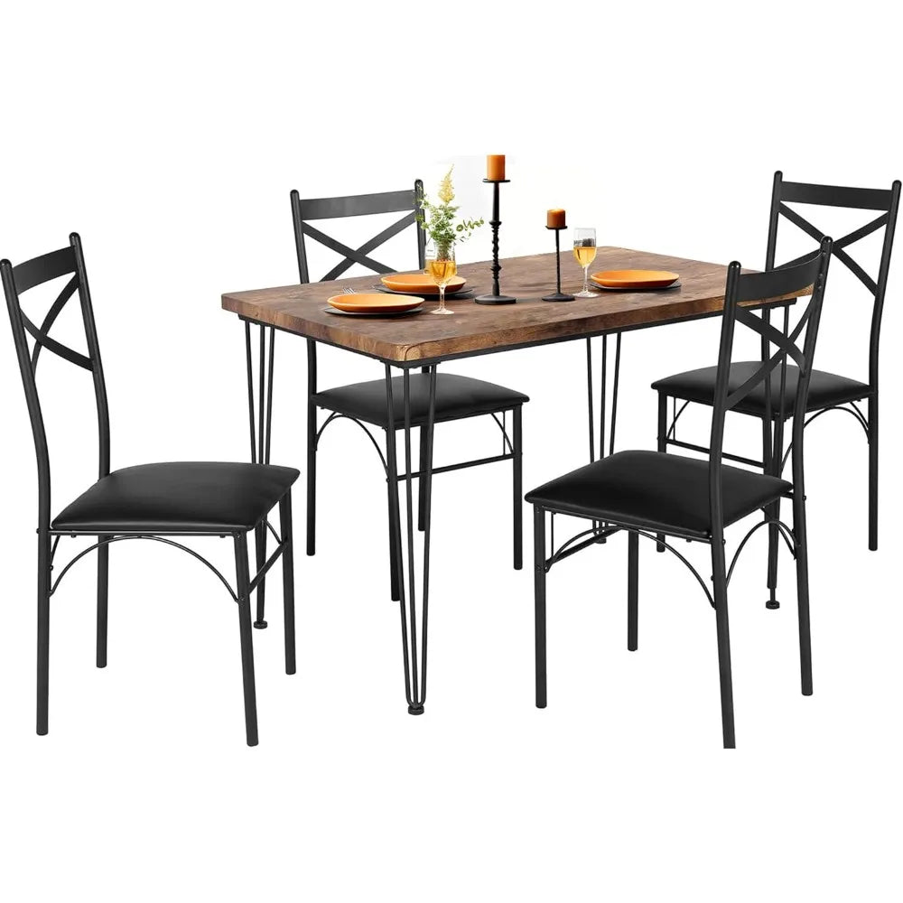 5-Piece Set for Home Kitchen Breakfast Nook, with