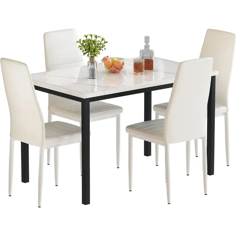 5 Pieces Dining Table Set, Kitchen Table Set