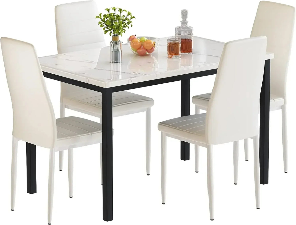 5 Pieces Dining Table Set, Kitchen Table Set