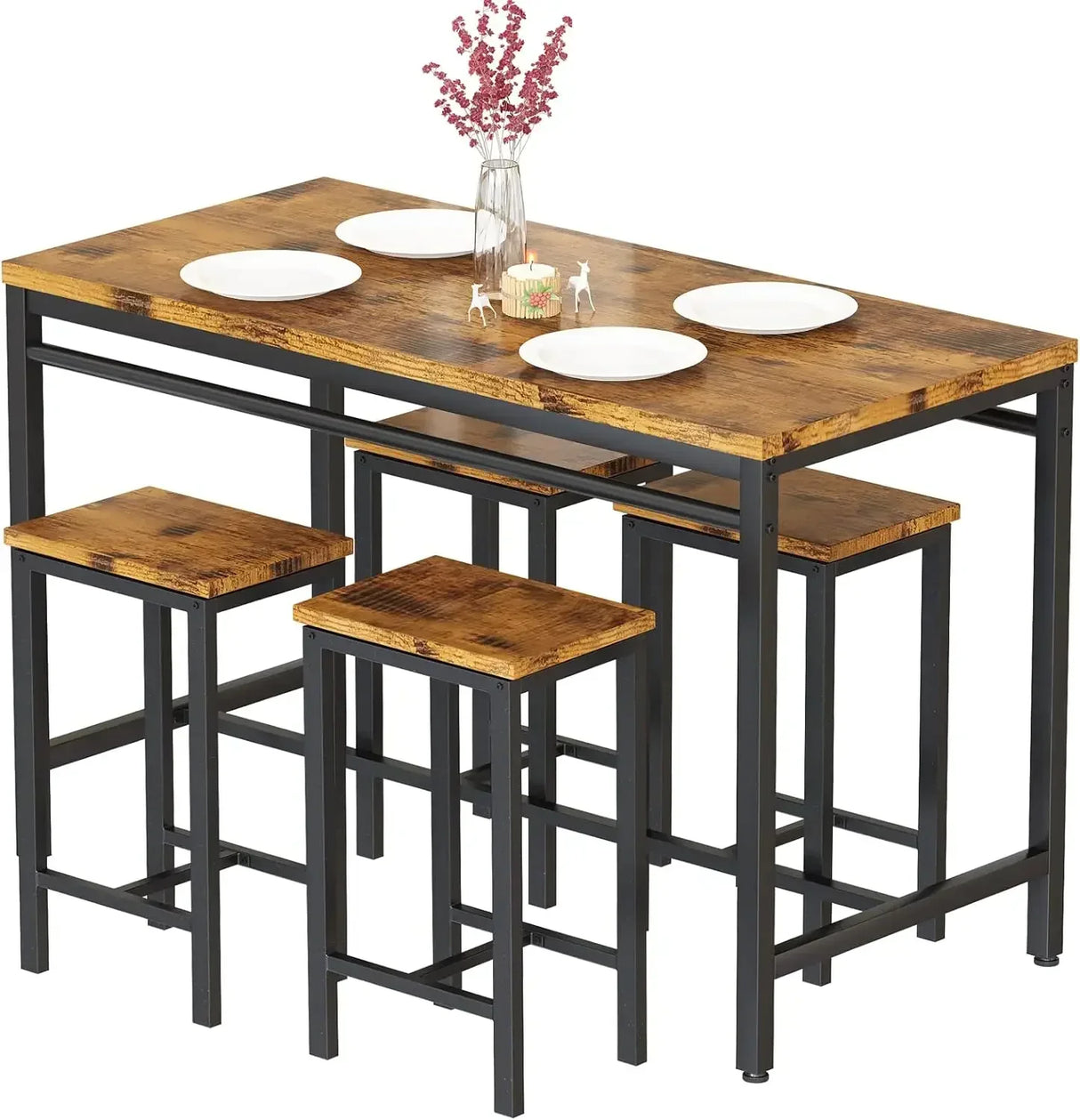 5 Pieces Dining Table Set, Kitchen Table Set