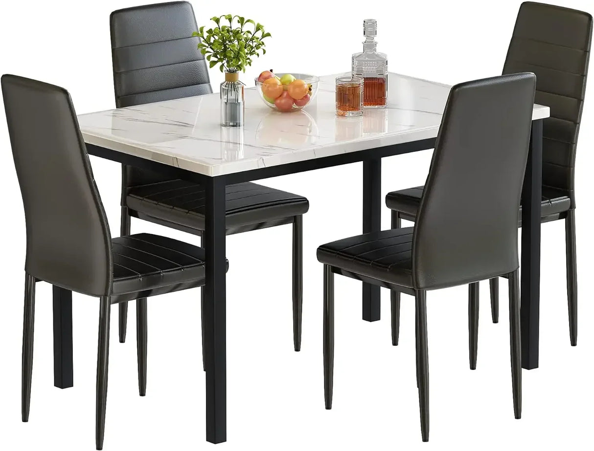 5 Pieces Dining Table Set, Kitchen Table Set