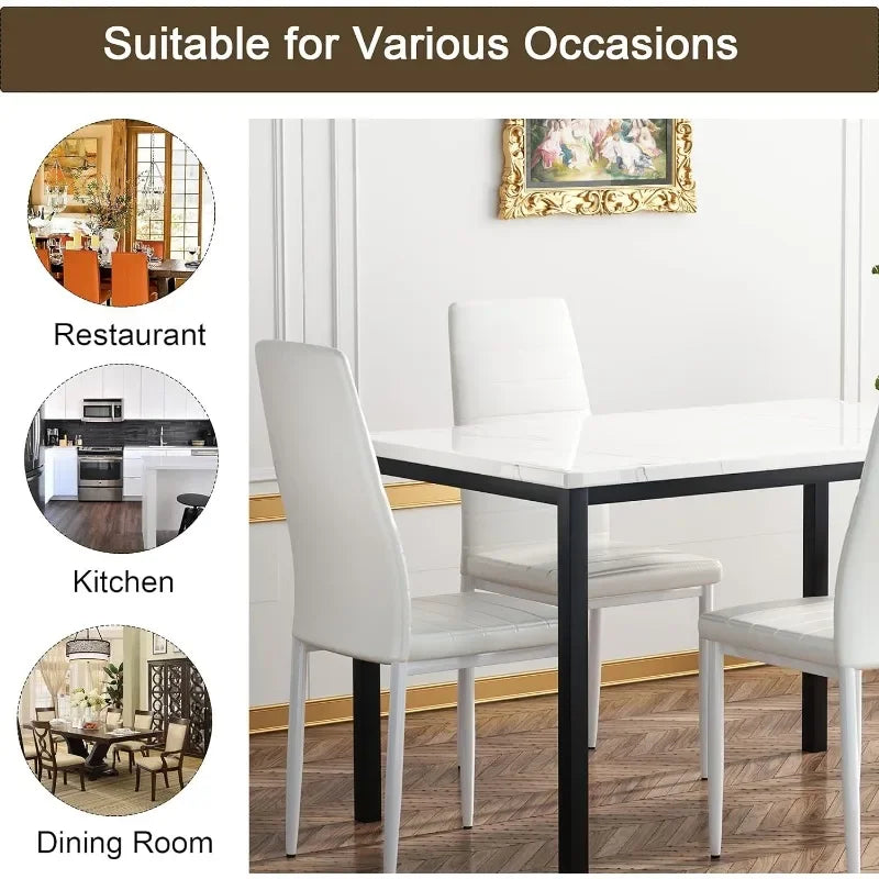 5 Pieces Dining Table Set, Kitchen Table Set